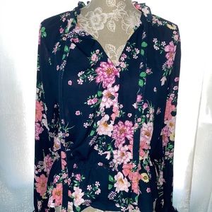H&M Divided Floral Button Up